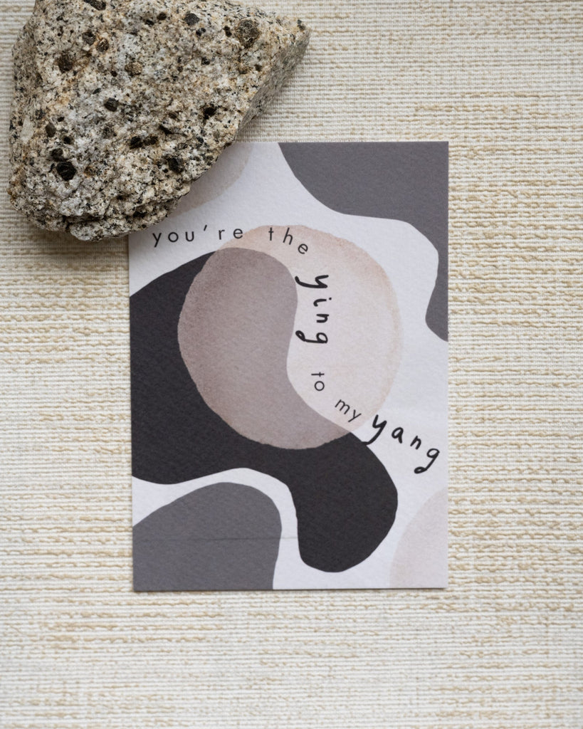 TILTIL Ying Yang Postcard + Envelope - Things I Like Things I Love