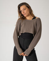 TILTIL Zoey Cropped Knit Taupe One Size
