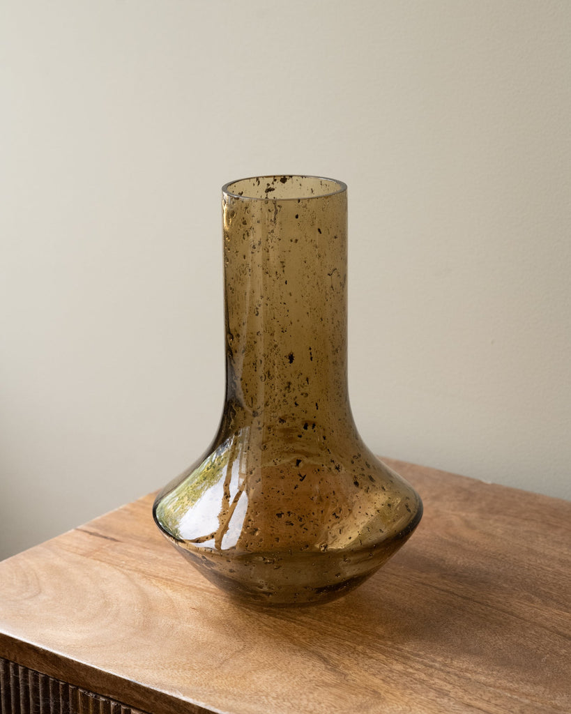 Vase Brown Pipe Glass - Things I Like Things I Love