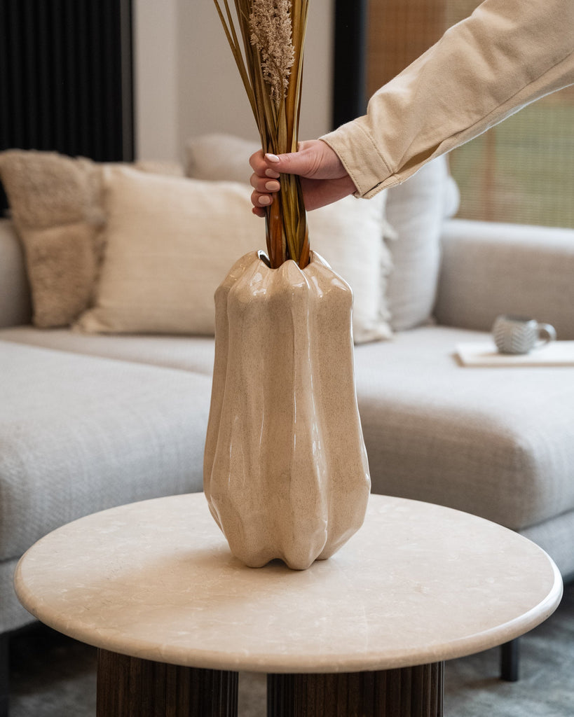 Vase Ceramic Beige - Things I Like Things I Love