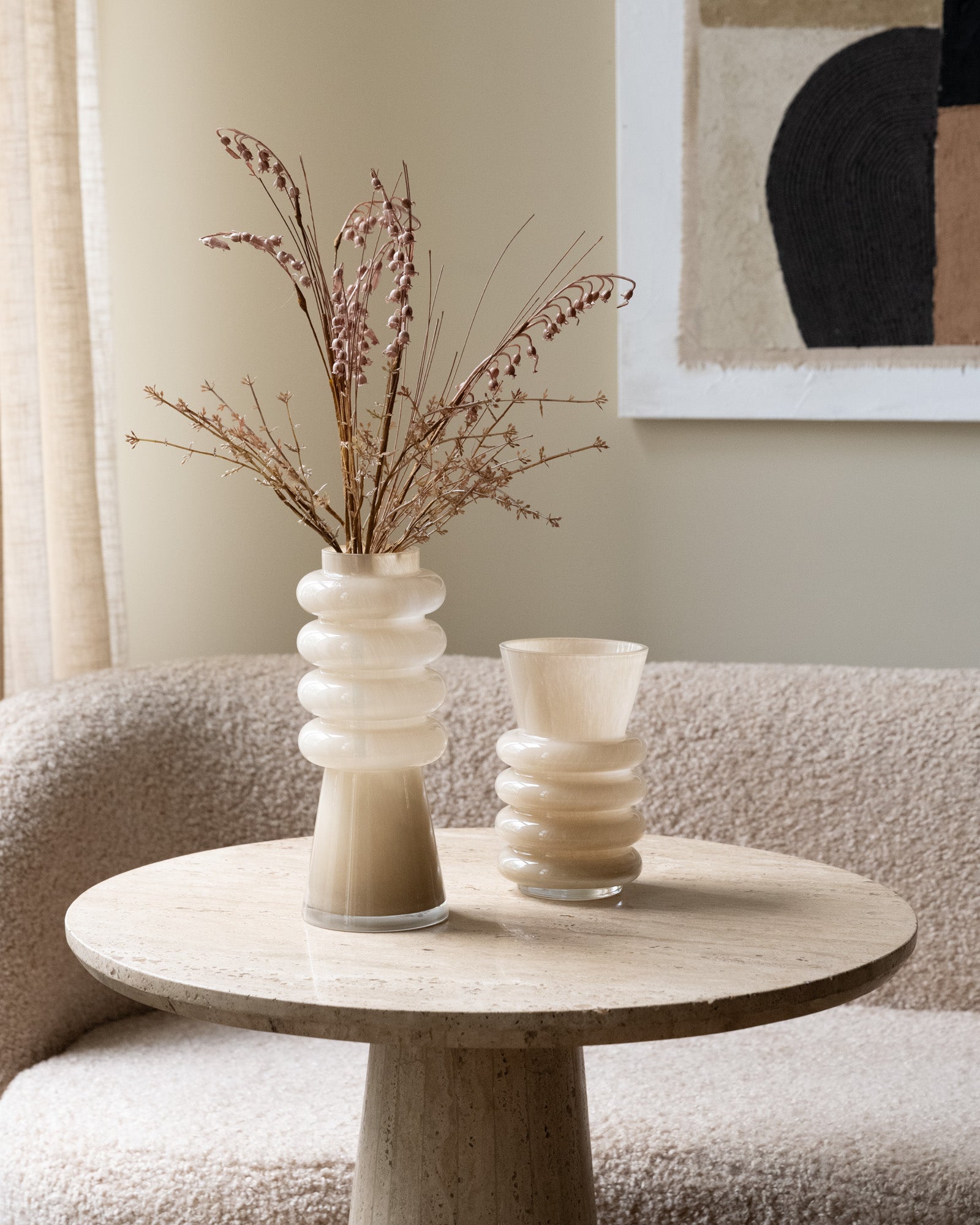 Vase Glass Beige