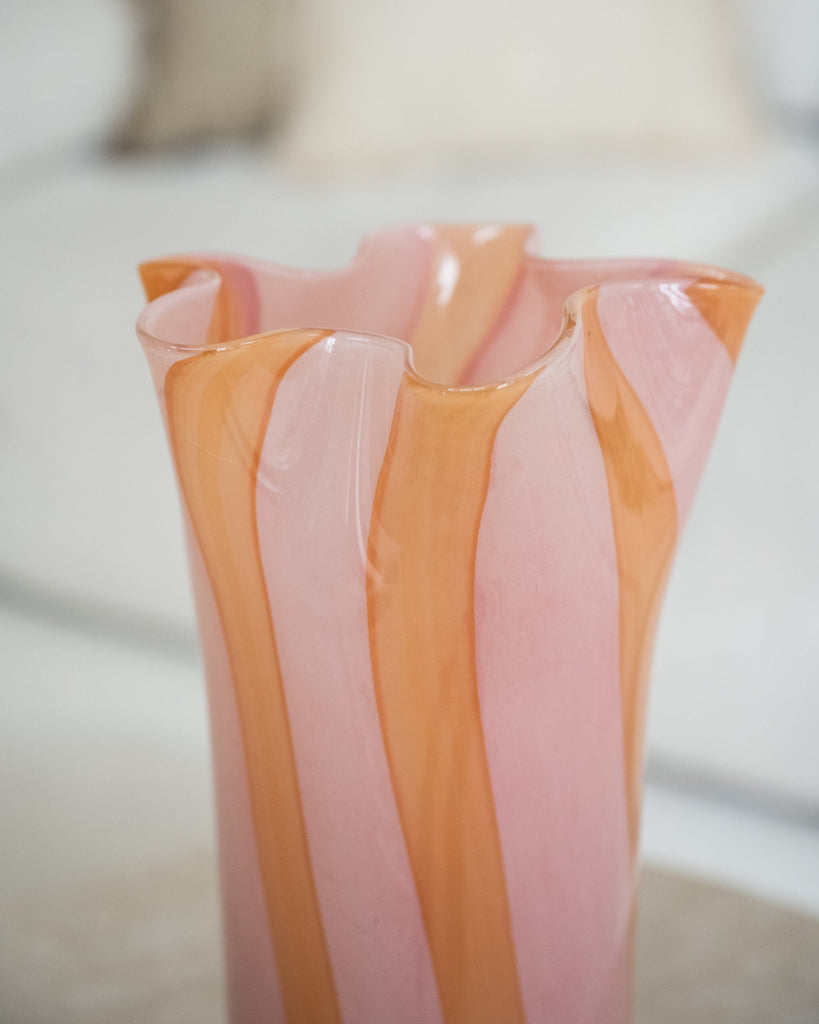 Vase Stripe Peach/Pink - Things I Like Things I Love