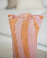 Vase Stripe Pfirsich/Rosa