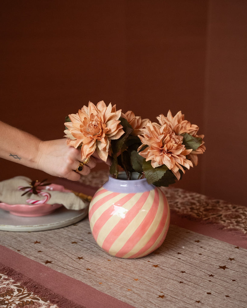 Vase Stripe Pink - Things I Like Things I Love