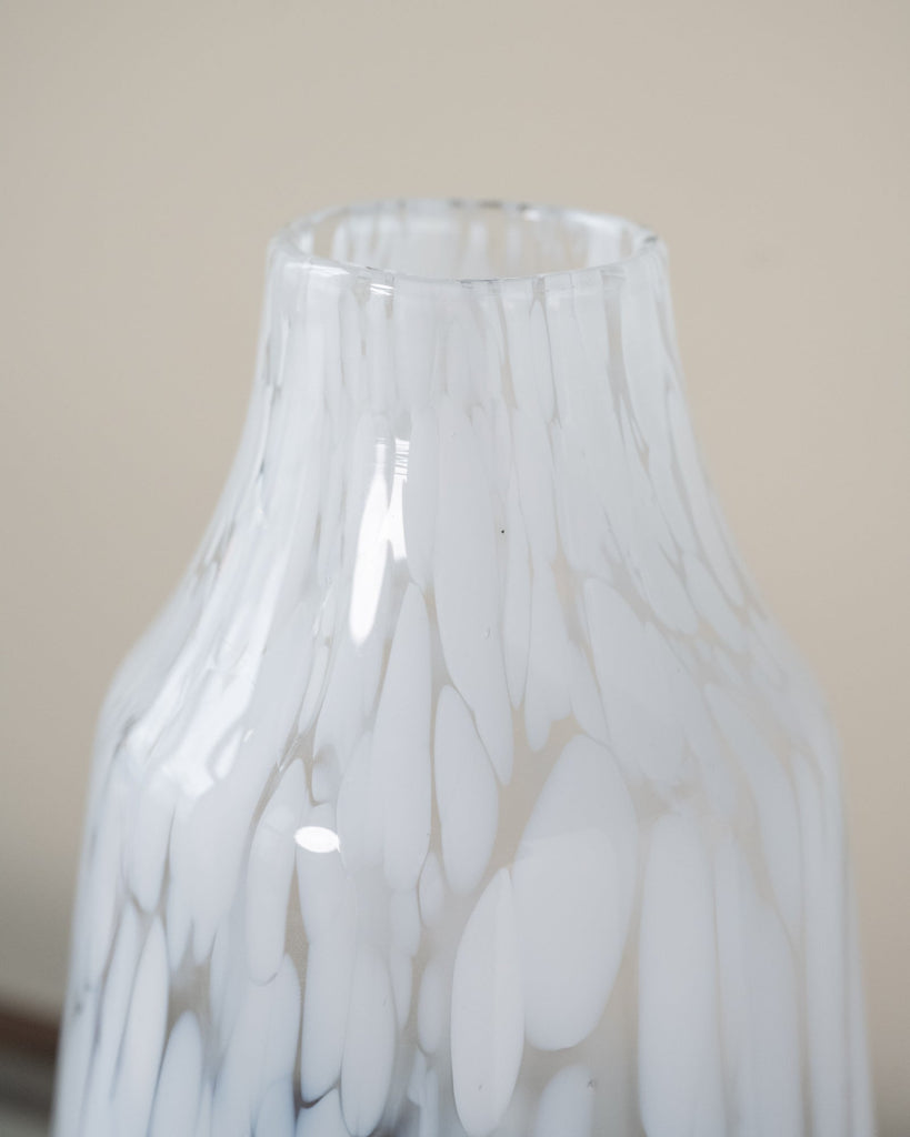 Vase White Glass - Things I Like Things I Love